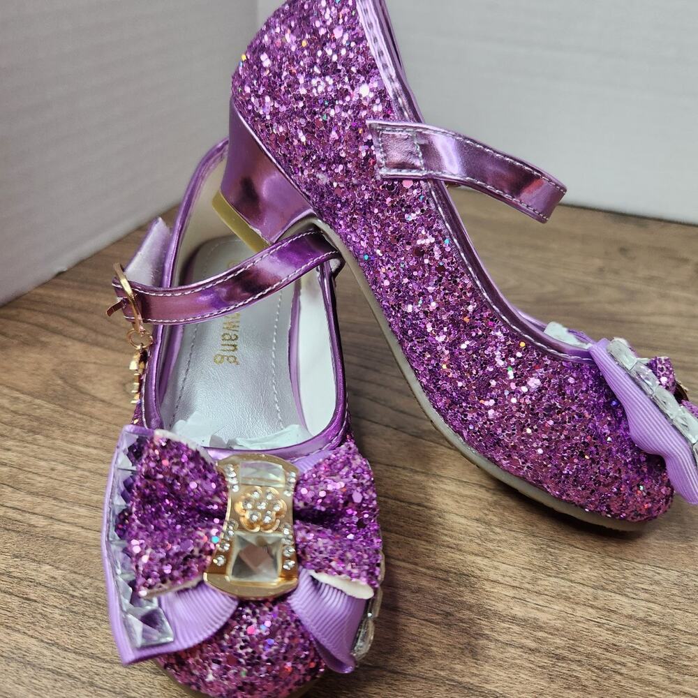 Little girls sparkley heels purple. RIDICULOUSLY cute! Size 10 - Picture 12 of 12